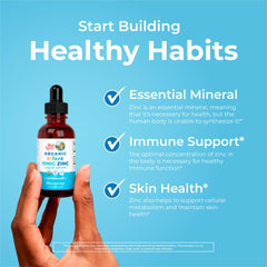 Zinc drops for immune support concept