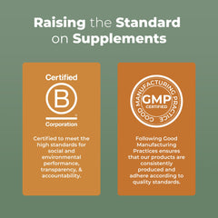 Nutrition graphic: 1 g reishi and 200 mg Beta-Glucans per serving
