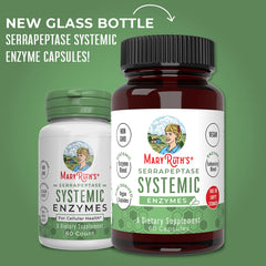 Label on MaryRuth Serrapeptase bottle