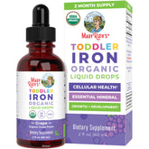 MaryRuth Organic Toddler Iron Drops bottle with grape flavor