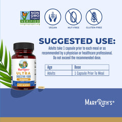 Close-up of the product label showing vegan enzymes