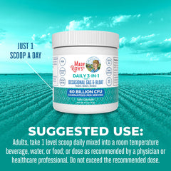 Dairy-free, gluten-free, nut-free, soy-free, and sugar-free probiotic powder