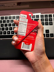 GMP facility and B Corp certification icons on packaging