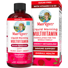Bottle of MaryRuth's Raspberry Liquid Morning Multivitamin