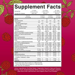 Second angle of MaryRuth's Raspberry Liquid Morning Multivitamin bottle