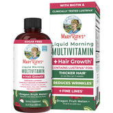 Front view of MaryRuth's Liquid Multivitamin + Hair Growth bottle