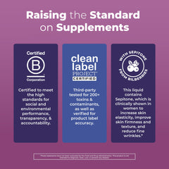 Close-up of the liquid and suggested dosing for nighttime use