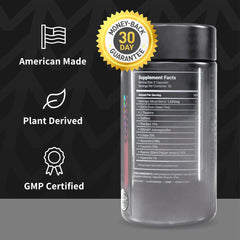 Supplement facts panel of Masculen Top Gun Nootropic