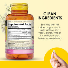 Allergen-free labeling on Mason Natural bottle