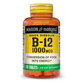 Hero image: Mason Natural B12 1000 mcg Quick Dissolve Tablets bottle