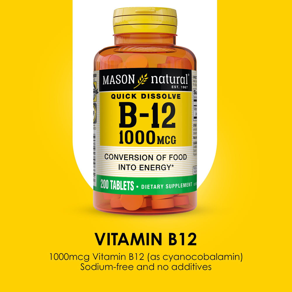 Daily use illustration for Mason Natural B12 1000 mcg tablets