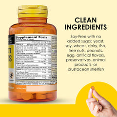 Ingredients list showing vitamins A C D E B complex and calcium