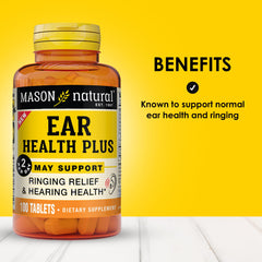Mason Natural Ear Health Plus bottle with cap
