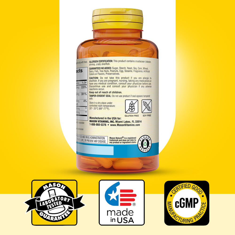 Box and bottle of Mason Natural joint health supplement
