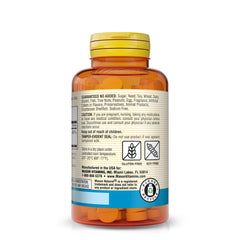 Mason Natural Magnesium 200 mg bottle label with nutrition facts