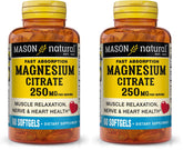 Mason Natural Magnesium Citrate 250 mg softgels bottle