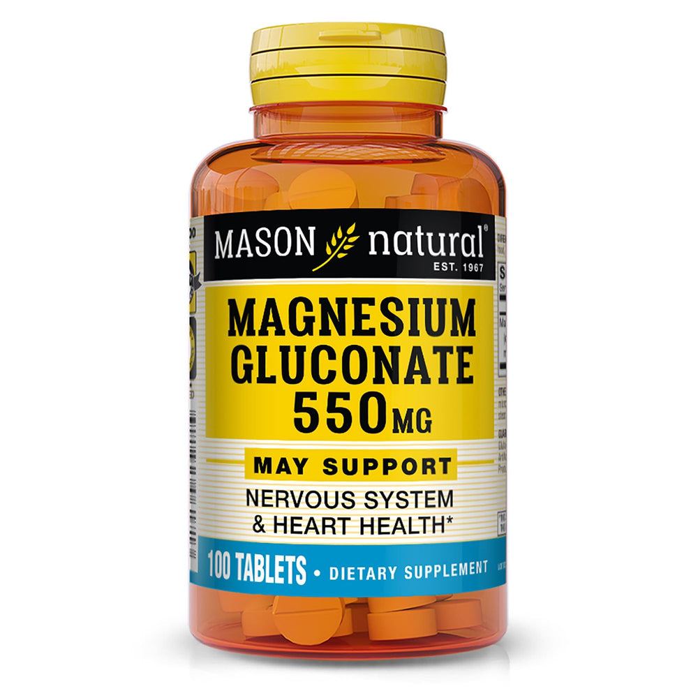 Bottle image of Mason Natural Magnesium Gluconate 550 mg