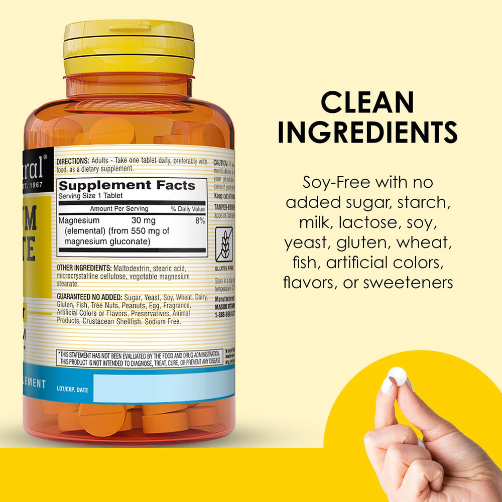 An easy-to-swallow magnesium tablet being taken daily