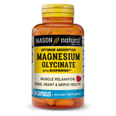 Mason Natural Magnesium Glycinate with Bioperine 240 mg, 60 capsules bottle
