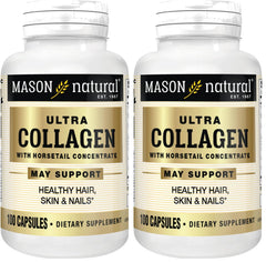 Mason Natural Ultra Collagen Capsules two-pack bottle on white