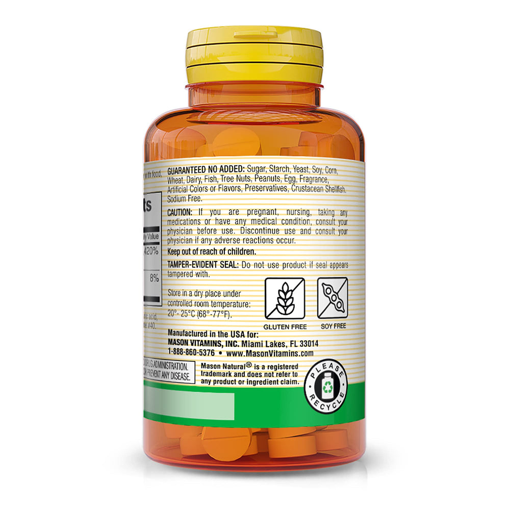 Packaging for Mason Vitamins Vitamin B12 250 mcg tablets