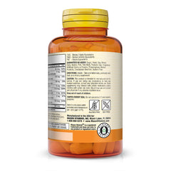 Nutrition facts panel for Mason Natural Mens Daily Formula