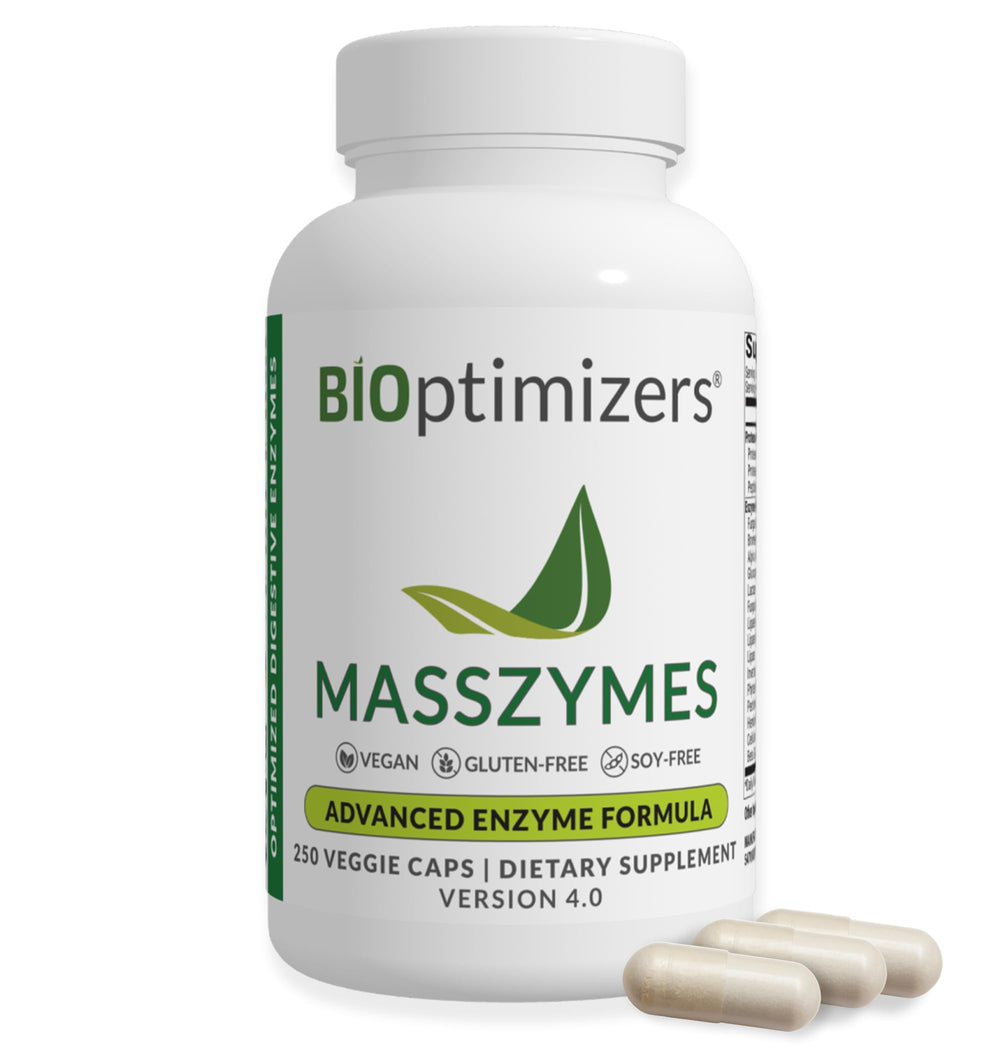 BiOptimizers MassZymes bottle and label