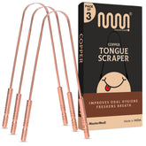 MasterMedi Pure Copper Tongue Scraper - front view (pack of 3)
