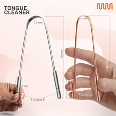 Two-piece tongue scraper travel kit with individual cases