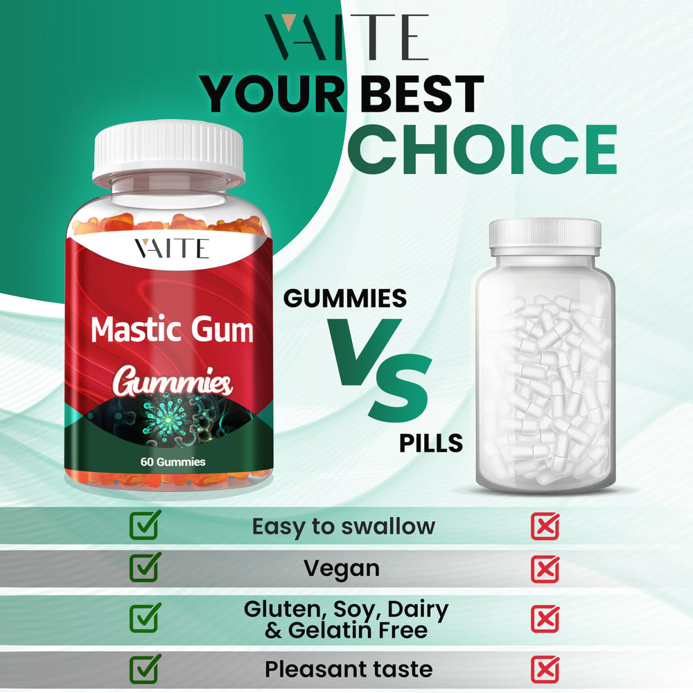 Gummies arranged on a clean surface emphasizing digestive support