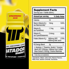 MATADOR energy-shot mini packaging shown for travel-ready nourishment