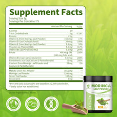 Matcha and green tea powder for sustained energy