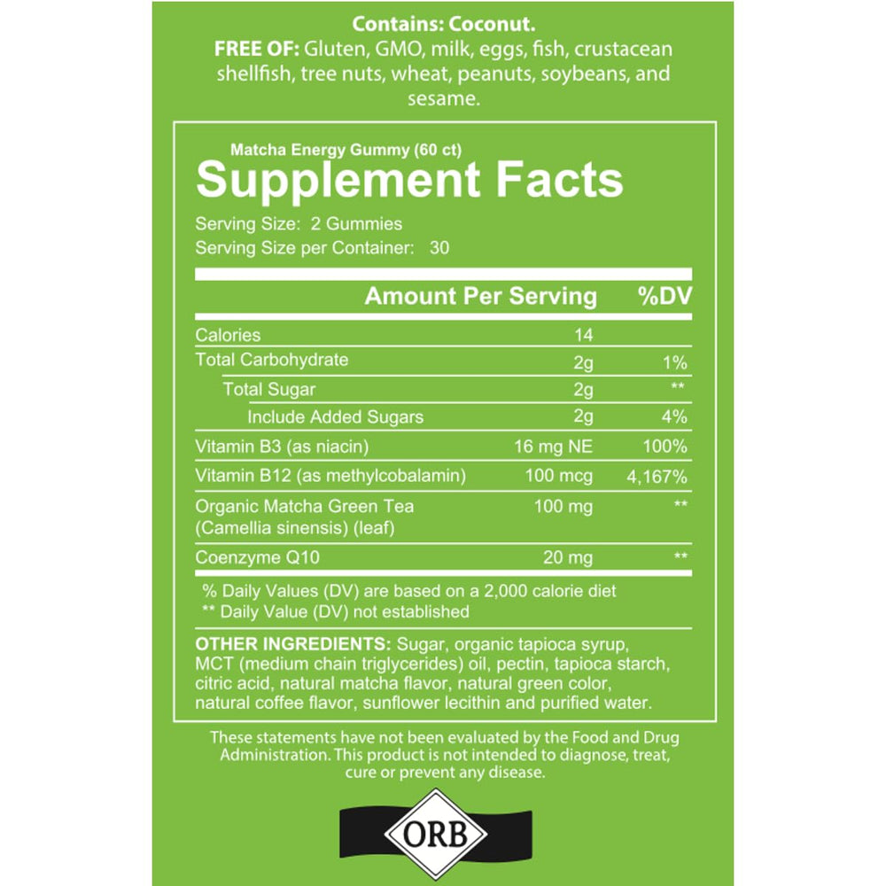 Vitamin B12 and Vitamin B3 on the packaging