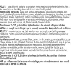 Materna Nestlé Prenatal bottle label close-up highlighting folic acid and essential vitamins