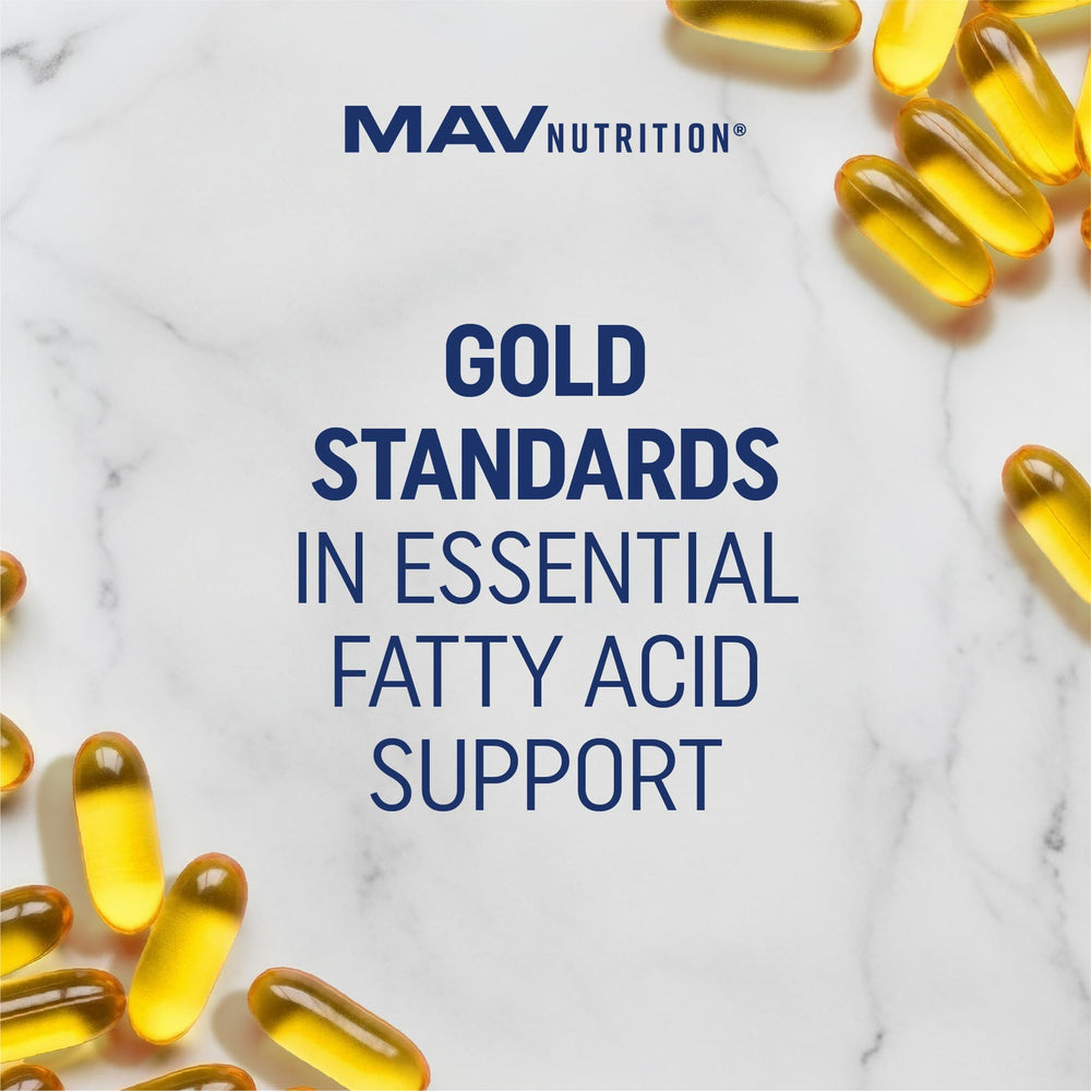 MAV Nutrition premium omega-3 from wild fish for brain and heart wellness.
