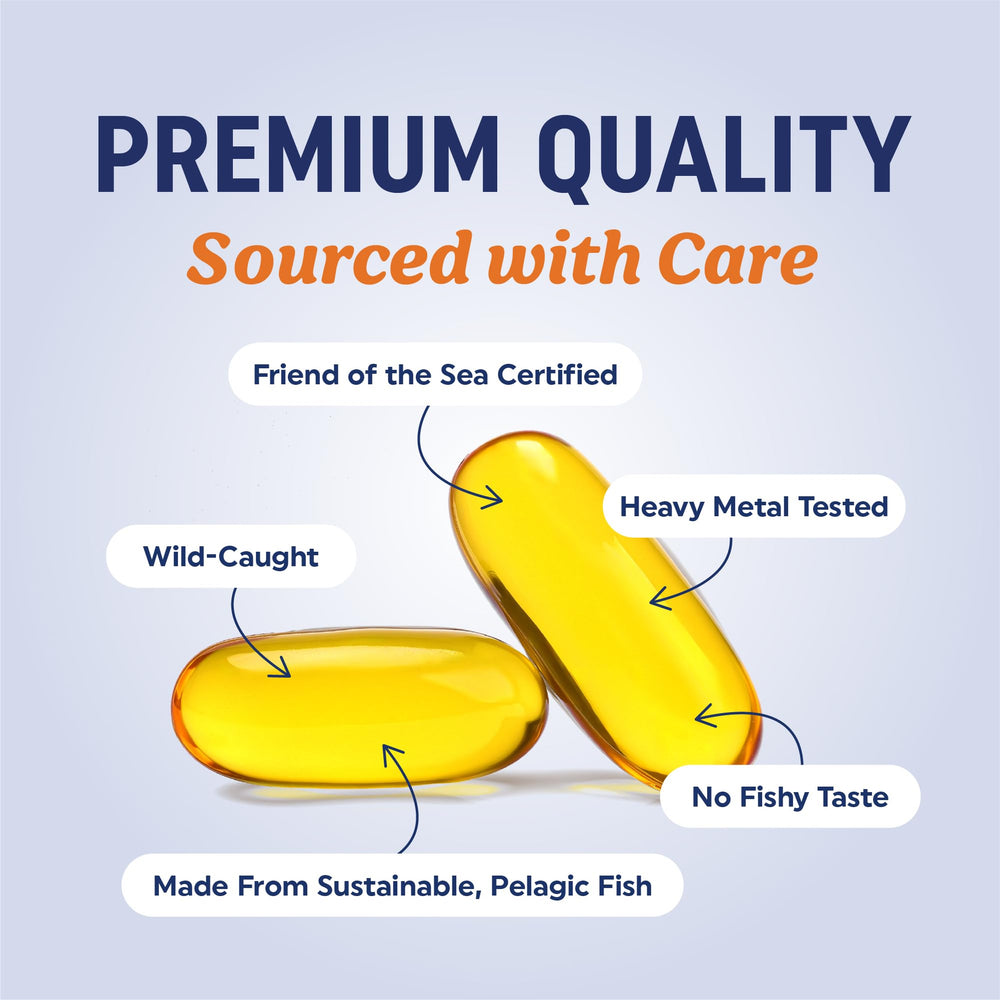 MAV Nutrition omega-3 softgels burpless closeup emphasizing citrus flavor and comfortable digestion.