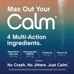 Gluten-free and vegan labeling on Max Calm packaging