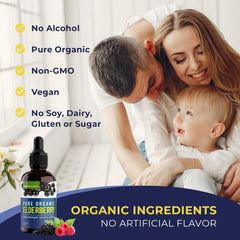 Label close-up showing organic, non-GMO, vegan marks