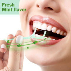 Travel-friendly mint floss picks bulk pack
