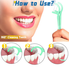 Floss pick length about 2.9 inches for portability