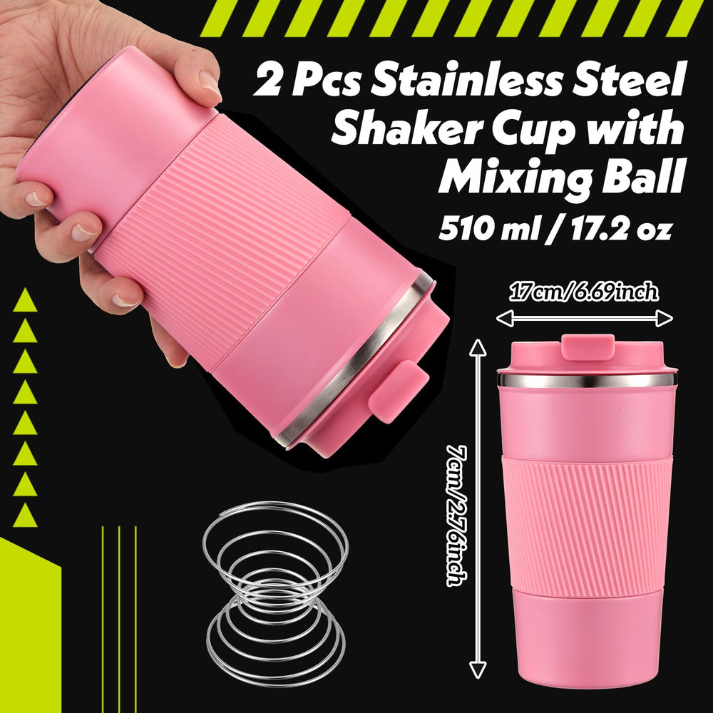 Maxdot shaker cups pink lid open demonstrates easy flip lid for quick drinks.