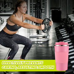 Maxdot shaker cups pink lifestyle image suggests versatile use during workouts.