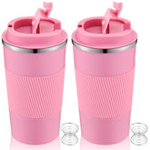 Maxdot shaker cups pink pack front shows two insulated bottles for gym hydration.