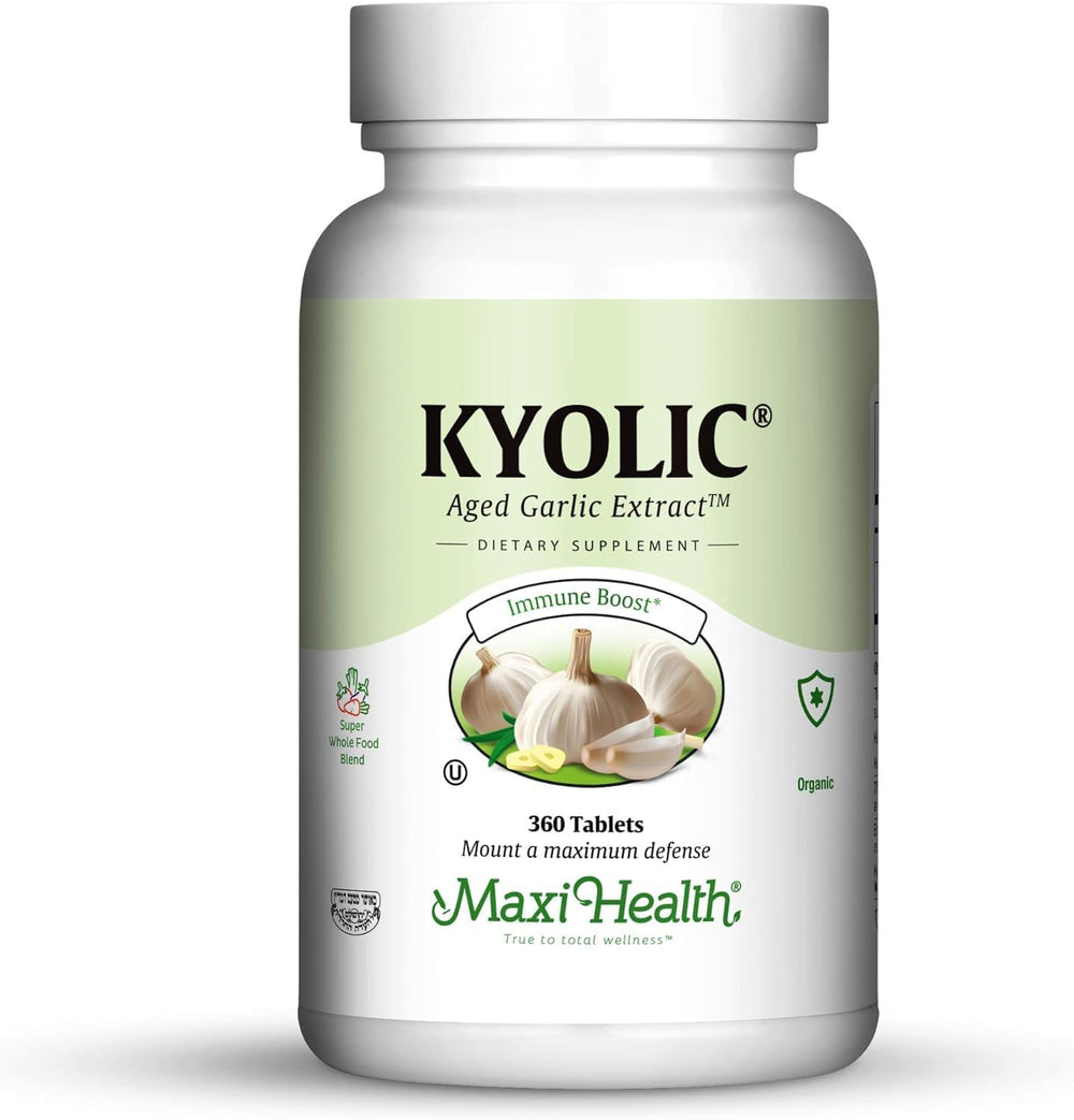 Maxi Health Kyolic Organic Garlic Supplement bottle - 360 count
