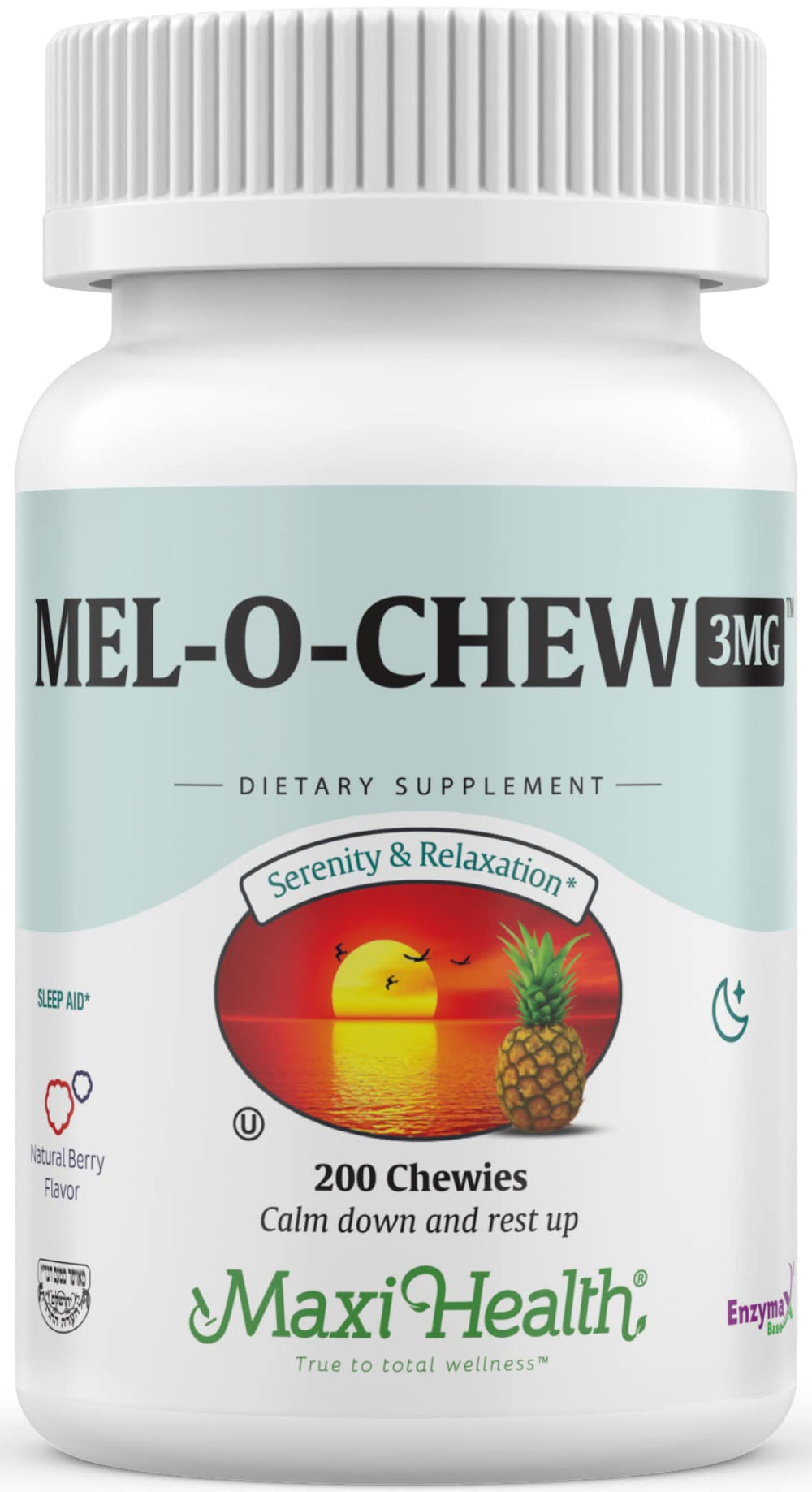 Maxi Health Mel-O-Chew 3 mg melatonin tablet