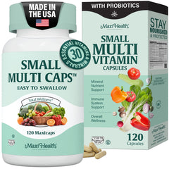 Front view of Maxi Health Multivitamin bottle with label