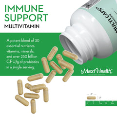 Close-up of probiotic and enzyme blend on label
