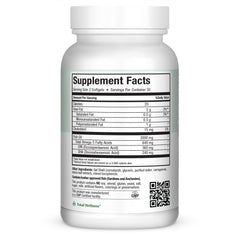 Certified kosher and allergen-free omega-3 supplement label