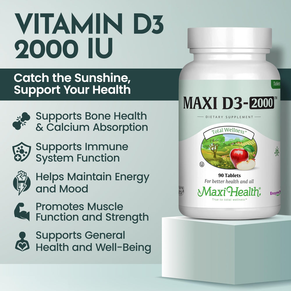 Close-up of Vitamin D3 2000 IU bottle label