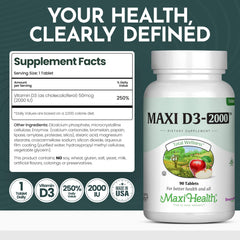Kosher certification label on Maxi-Health Vitamin D3